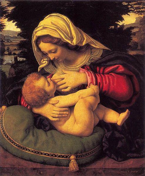 Andrea Solario Madonna of the Green Cushion Norge oil painting art